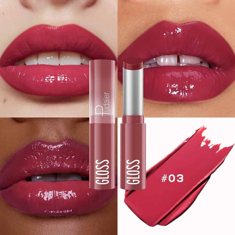 Glass Shine Lip Glaze, Mirror Finish Lipstick, Waterproof, Long Lasting, Non-Transfer, Plumping, Nude Shades